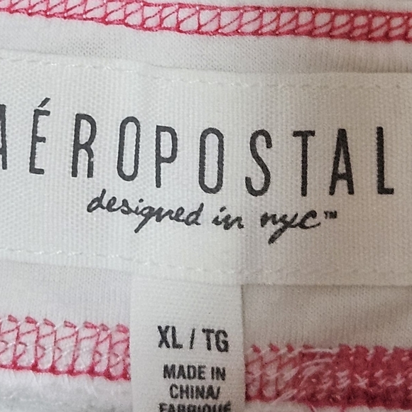 AEROPOSTALE White Joggers with Signature Pink Logo Graphics. XL NWT - Picture 4 of 9